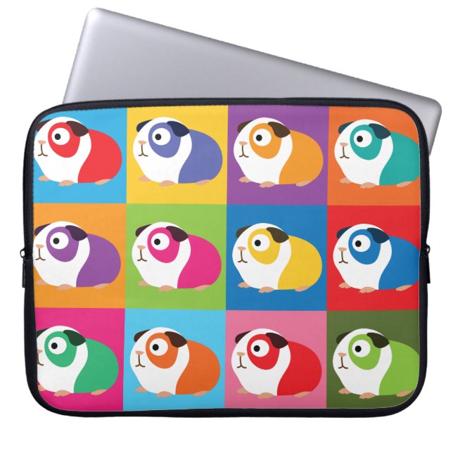 Funda Para Portátil Cerdos de Pop Art Guinea (Frente)