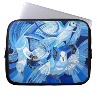 Funda Para Portátil Cerdos de Tumbler en azul Ceruleño