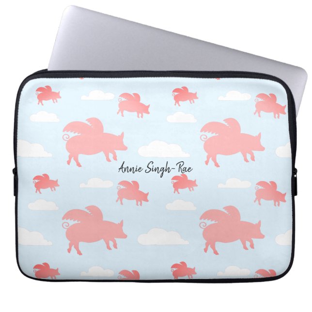 Funda Para Portátil Cerdos voladores caprichosos (Frente)