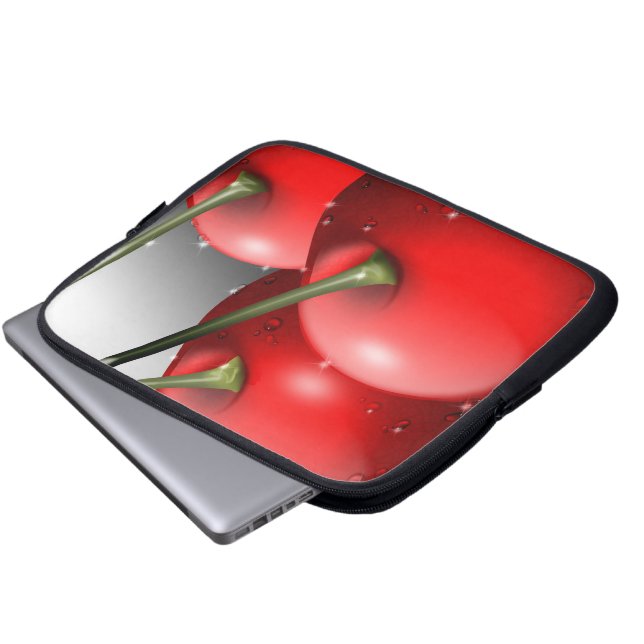 Funda Para Portátil Cerezas con mangas para portátiles nuevas (Inferior anverso)