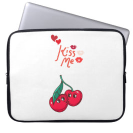 Funda Para Portátil Cerezas divertidas en el amor