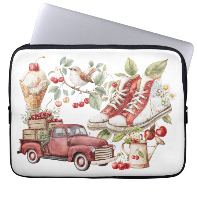 Funda Para Portátil Cerezas dulces de verano (Frente)