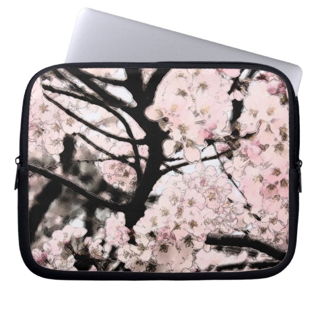 Funda Para Portátil Cerezo en flor editado (Frente)