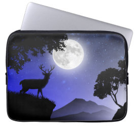Funda Para Portátil Cerf sous la lune bleu