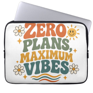 Funda Para Portátil Cero planes vibra al máximo cita floral retro boho
