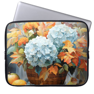 Funda Para Portátil Cesta Floral de Otoño con Acuarela Rústica