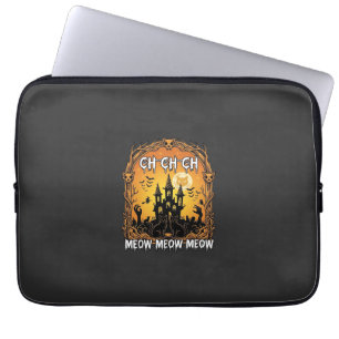 Funda Para Portátil Ch Meow Castillo Embrujado de Halloween_1