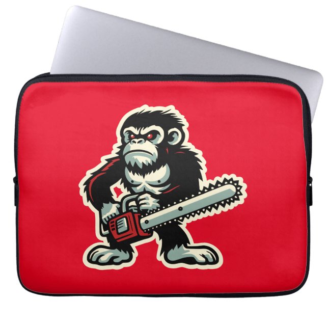 Funda Para Portátil Chainsaw Chimp (Frente)