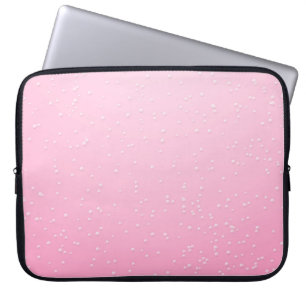 Funda Para Portátil Champagne rosado con pequeñas burbujas fondo arte