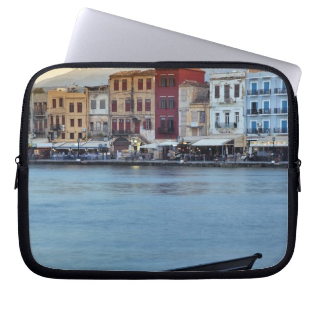 Funda Para Portátil Chania al atardecer, Chania, Creta, Grecia (Frente)