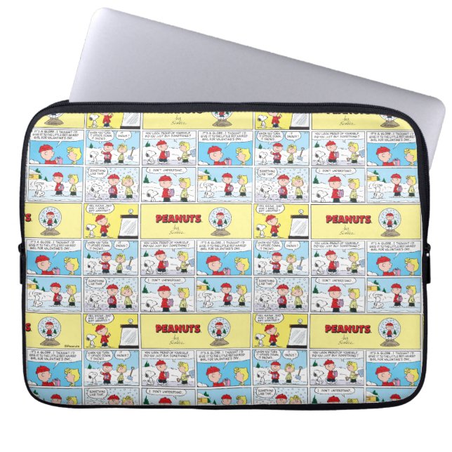 Funda Para Portátil Charlie Brown | Bola de cristal con nieve (Frente)