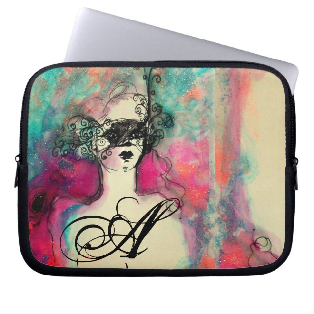 Funda Para Portátil CHARM MONOGRAM por Bulgan Lumini (Frente)