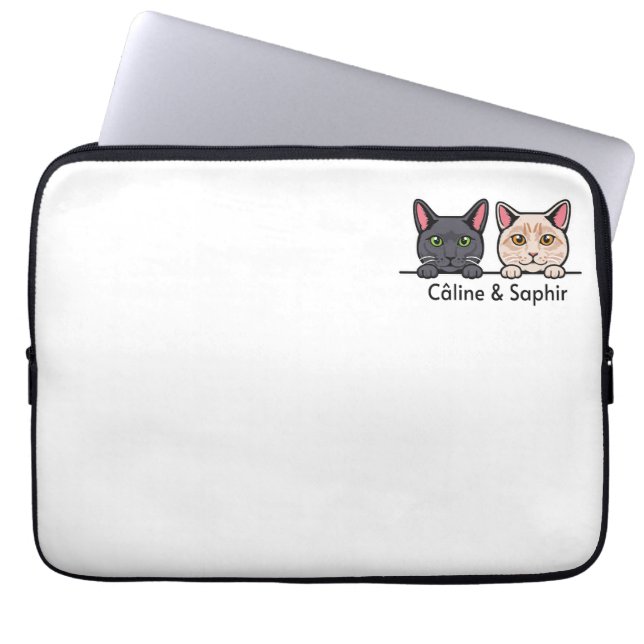 Funda Para Portátil Chats en famille (Frente)