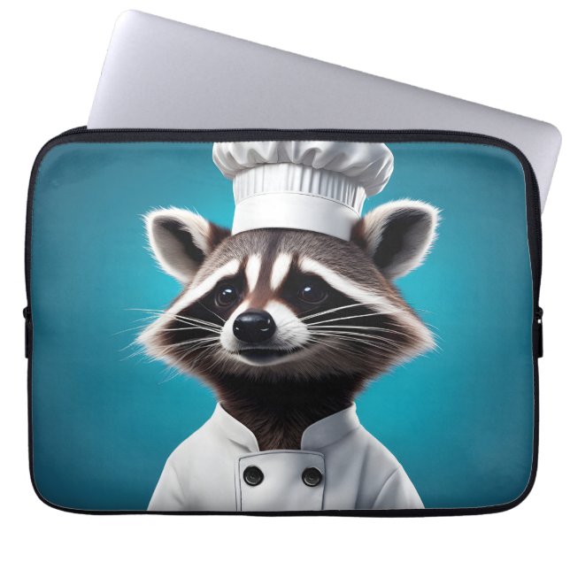 Funda Para Portátil Chef Raccoon (Frente)
