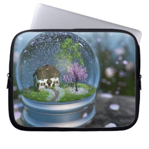 Funda Para Portátil Cherry Blossom Globe Laptop Sleeve