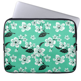 FUNDA PARA PORTÁTIL CHERRY BLOSSOM - SAKURA (MINT)