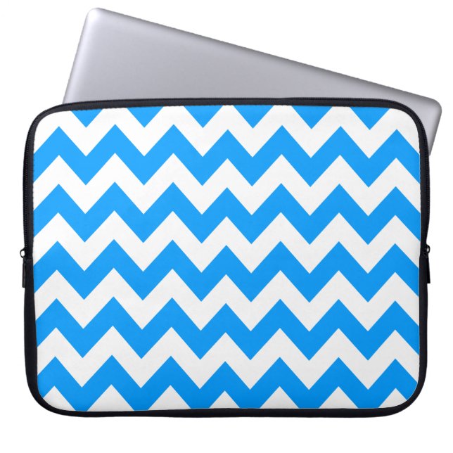 Funda Para Portátil Chevron negrita azul claro (Frente)