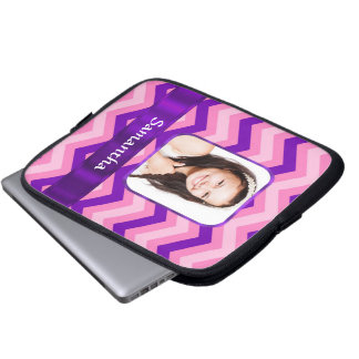 Funda Para Portátil Chevron rosado