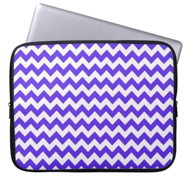 Funda Para Portátil Chevron Violeta Azul (Frente)