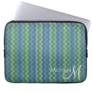 Funda Para Portátil Chevron Zigzag Personalizado Monograma 8
