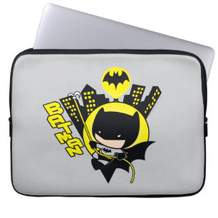 Funda Para Portátil Chibi Batman Escalando La Ciudad