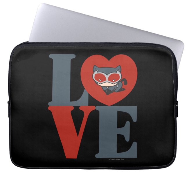 Funda Para Portátil Chibi Catwoman LOVE (Frente)