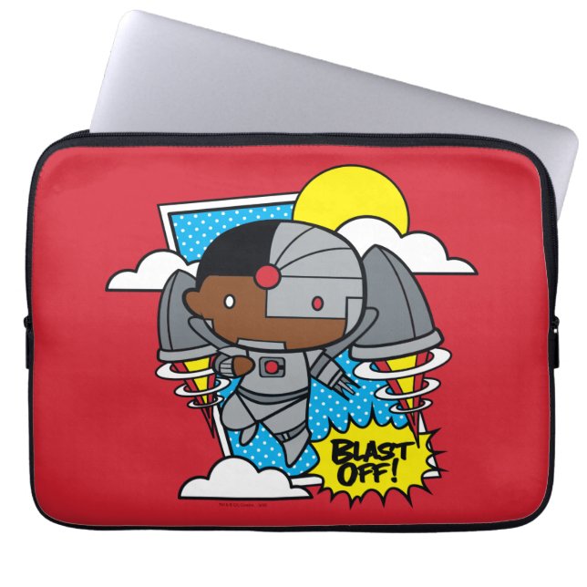 Funda Para Portátil ¡Chibi Cyborg Blast! (Frente)