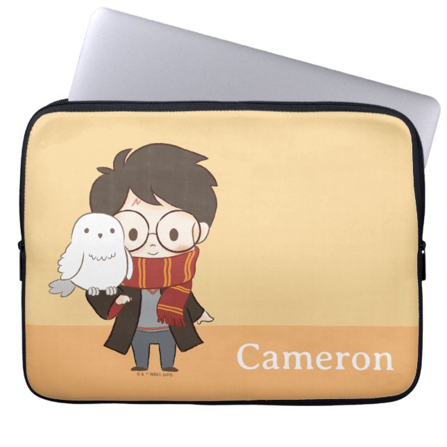 Funda Para Portátil Chibi HARRY POTTER™ & Hedwig (Frente)