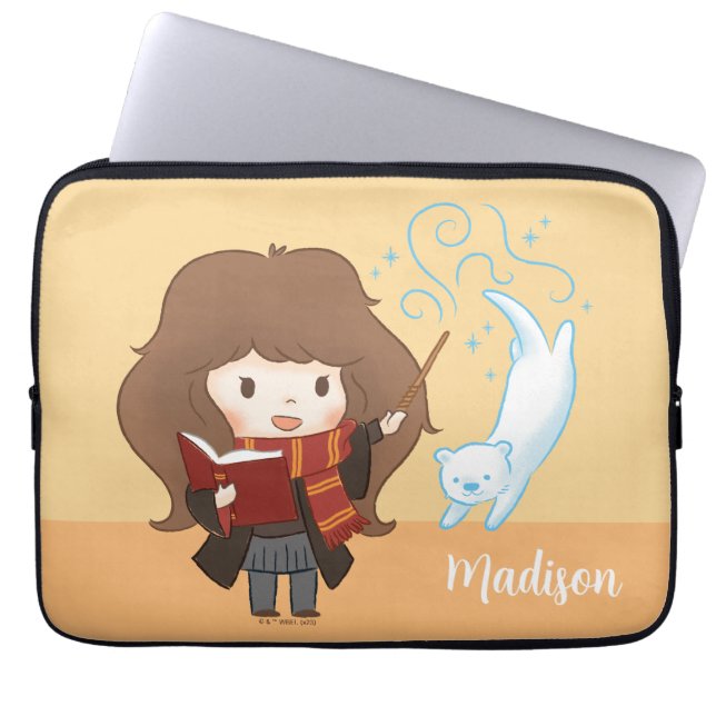 Funda Para Portátil Chibi Hermione Granger Patronus (Frente)
