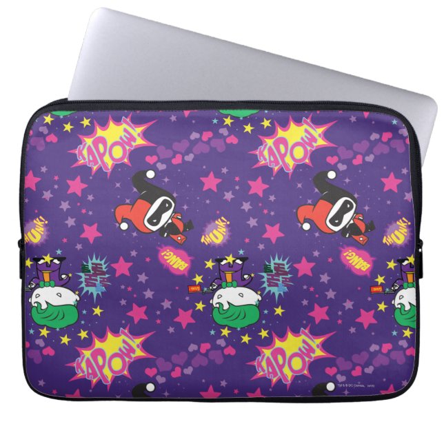 Funda Para Portátil Chibi Joker and Harley Pattern (Frente)