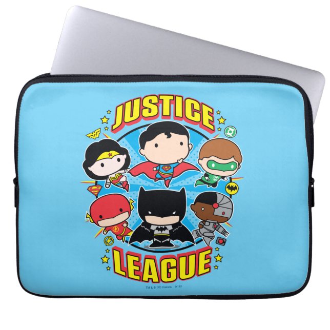 Funda Para Portátil Chibi Justice League Group (Frente)