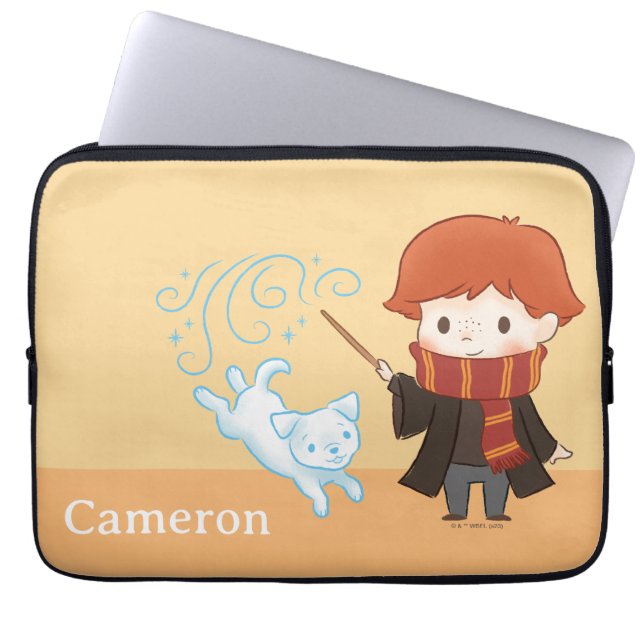 Funda Para Portátil Chibi Ron Weasley Patronus (Frente)