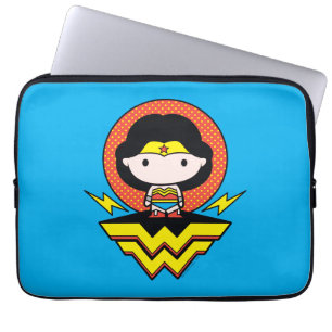Funda Para Portátil Chibi WonWoman With Polka Dots and Logo