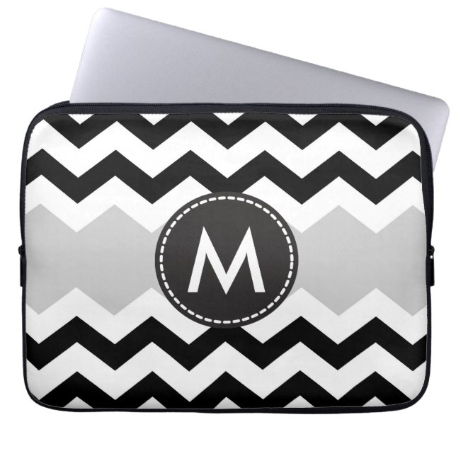 Funda Para Portátil Chic Chevron Stripes Pattern (Frente)
