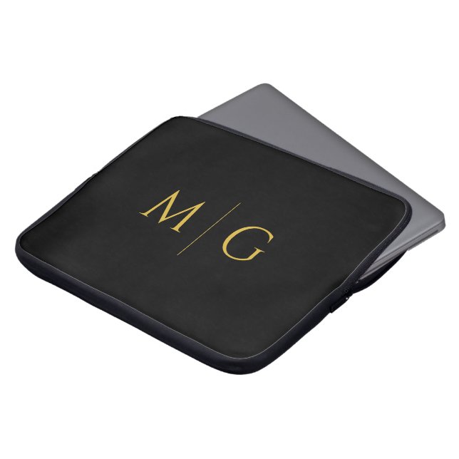 Funda Para Portátil Chic Custom Initials Modern (Superior anverso)