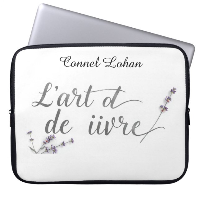 Funda Para Portátil Chic L'Art de Vivre Cita Francesa Estética (Frente)