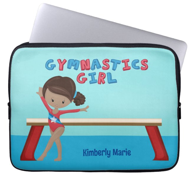 Funda Para Portátil Chica afroamericano de gimnasia  cute Personalizad (Frente)