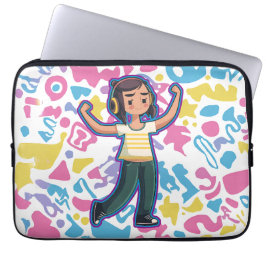 Funda Para Portátil Chica con audífonos con flexión y relajación