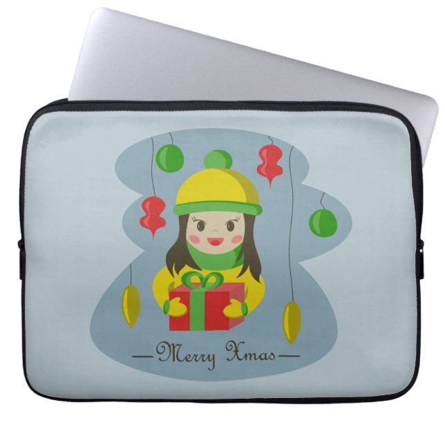 Funda Para Portátil Chica con caja de regalo para Navidades (Frente)