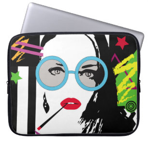 Funda Para Portátil Chica con cigarrillo y barra solar colorida