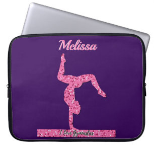 Funda Para Portátil Chica de Gimnasia Rosa Viga de equilibrio de deste