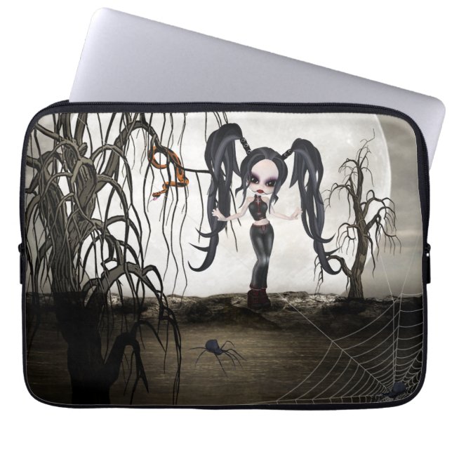 Funda Para Portátil Chica de Gótico de Sepia (Frente)