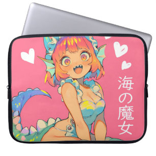 Funda Para Portátil Chica de Monstruo Anime de Kawaii