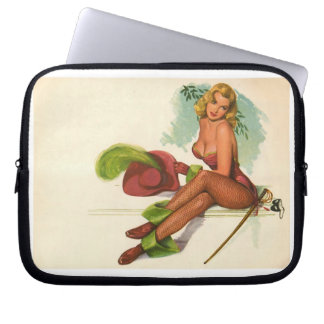 Funda Para Portátil Chica Pinup de época Coloración original 10