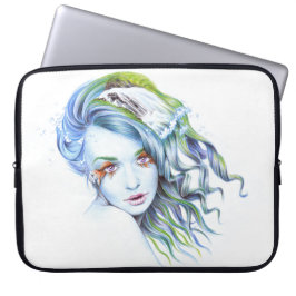 Funda Para Portátil Chica Sirena Mujer Agua Retrato Surreal Fantasía