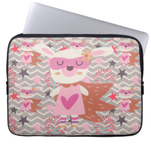 Funda Para Portátil Chica Superhéroe Bunny