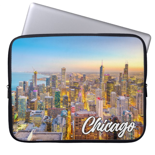 Funda Para Portátil Chicago, Illinois, Estados Unidos (Frente)