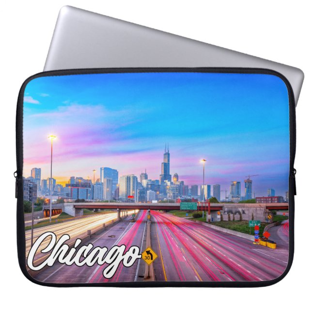 Funda Para Portátil Chicago, Illinois, Estados Unidos (Frente)