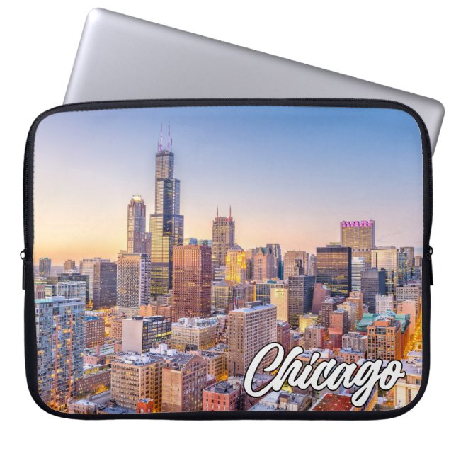 Funda Para Portátil Chicago, Illinois, Estados Unidos (Frente)