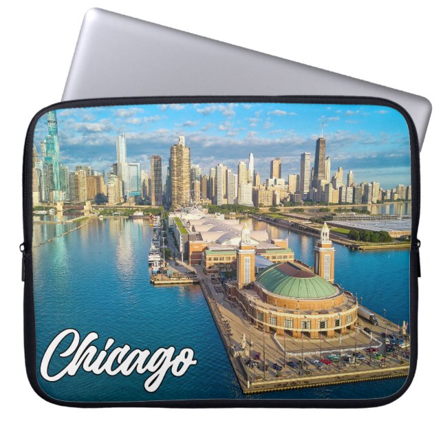 Funda Para Portátil Chicago, Illinois, Estados Unidos (Frente)